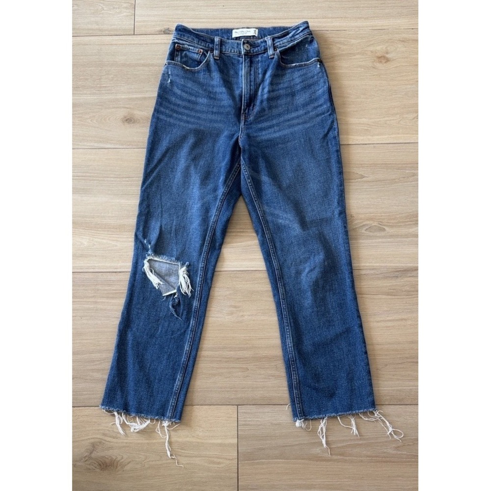 Abercrombie &‎ Fitch Curve Love Ankle Straight Ultra High Rise Jeans 26